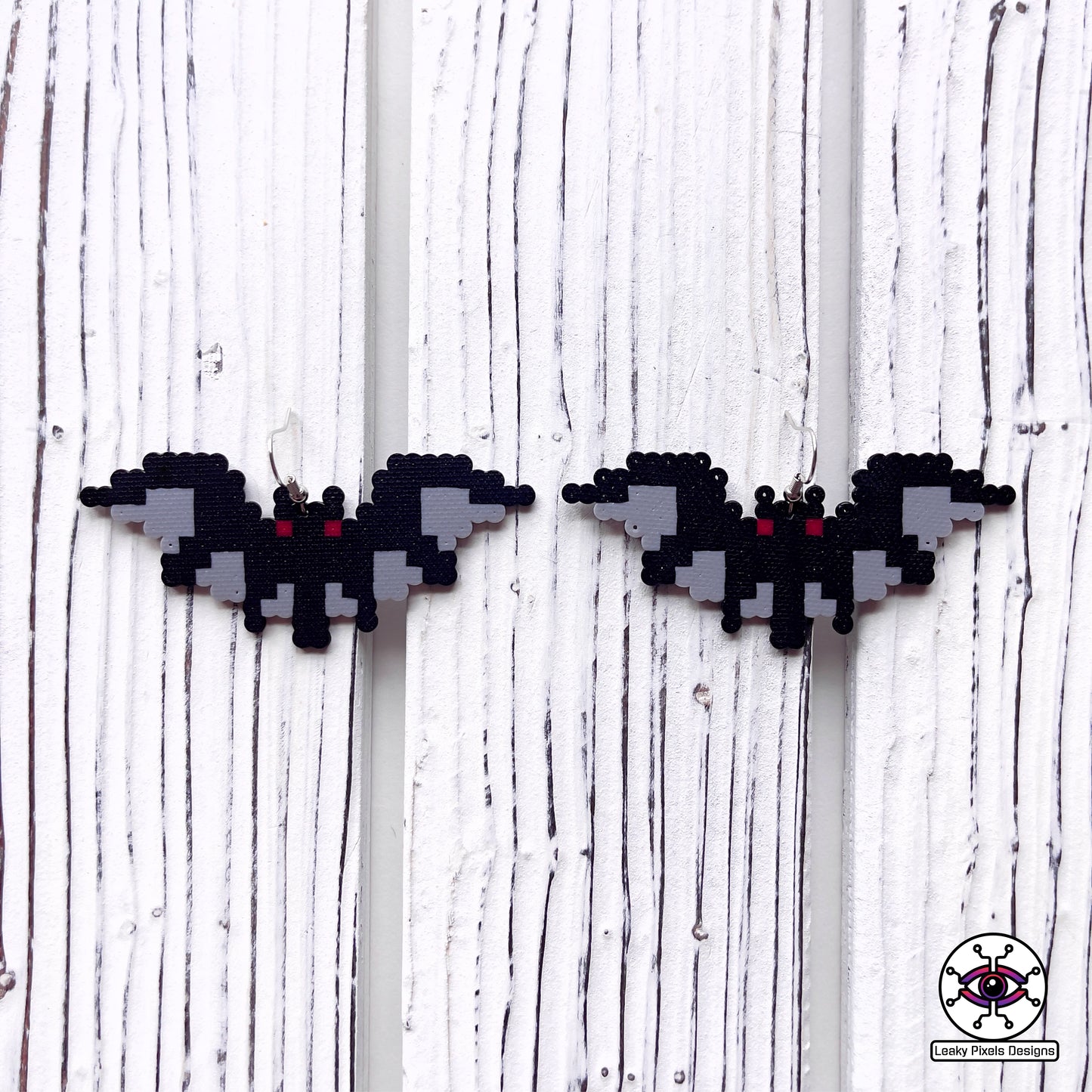halloween perler earrings, candy corn, bat, super mario boo ghost, black widow spider, pumpkin, black cat by leaky pixels