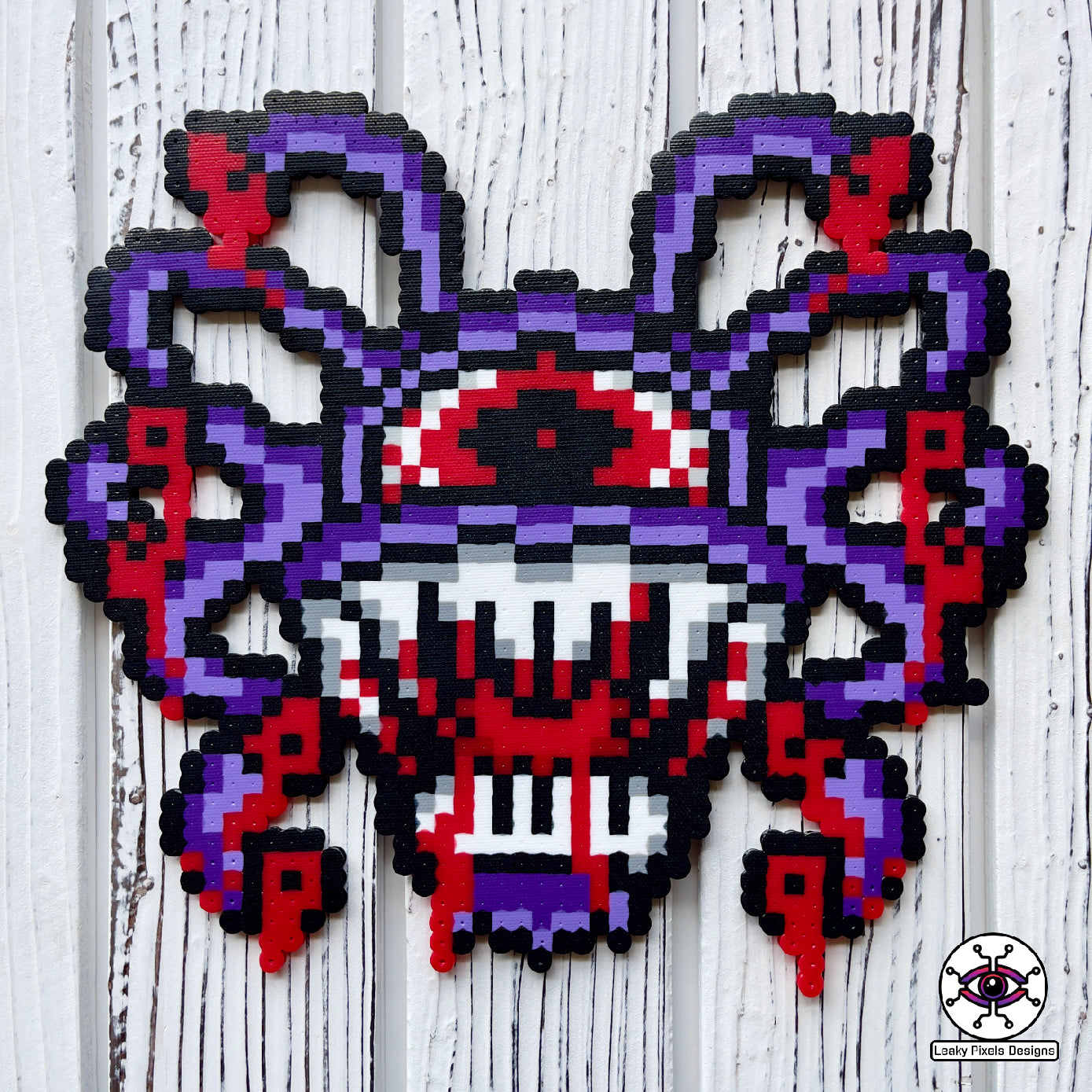 blood cyclops perler necklace by leaky pixels