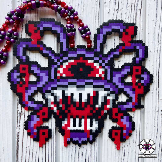 blood cyclops perler necklace by leaky pixels