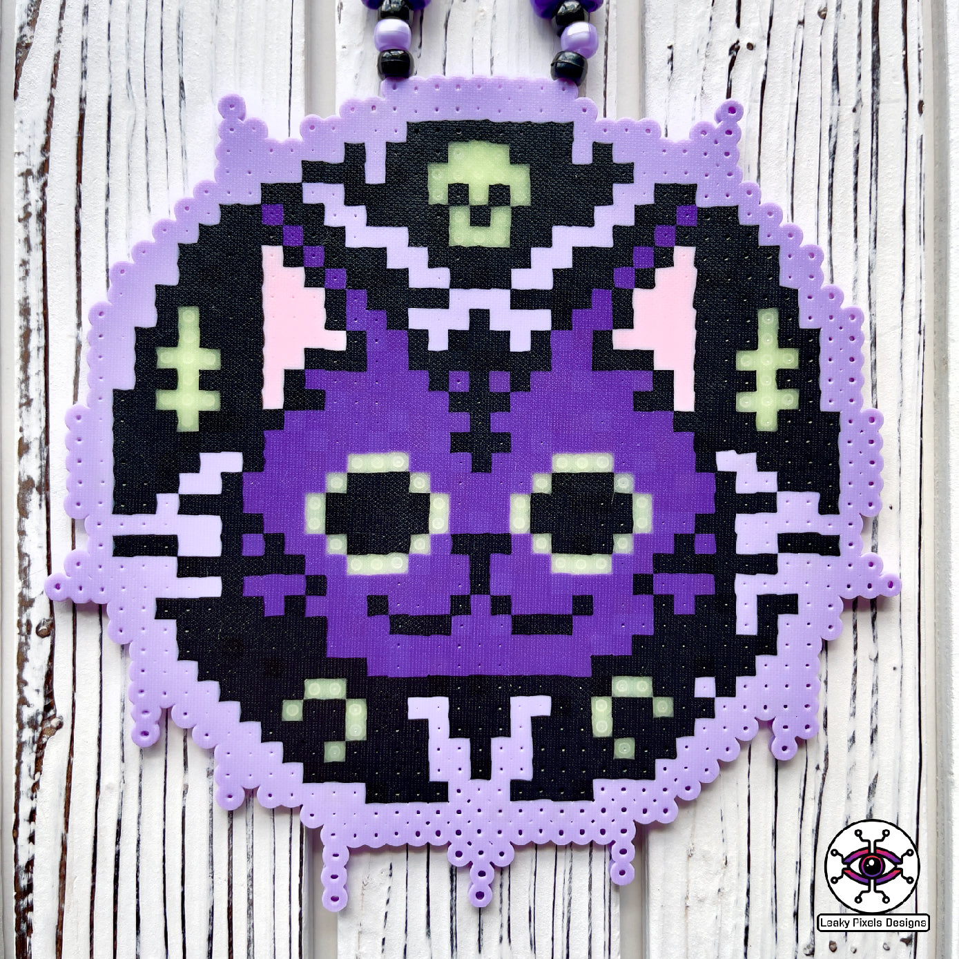 Cat Witch Perler Necklace