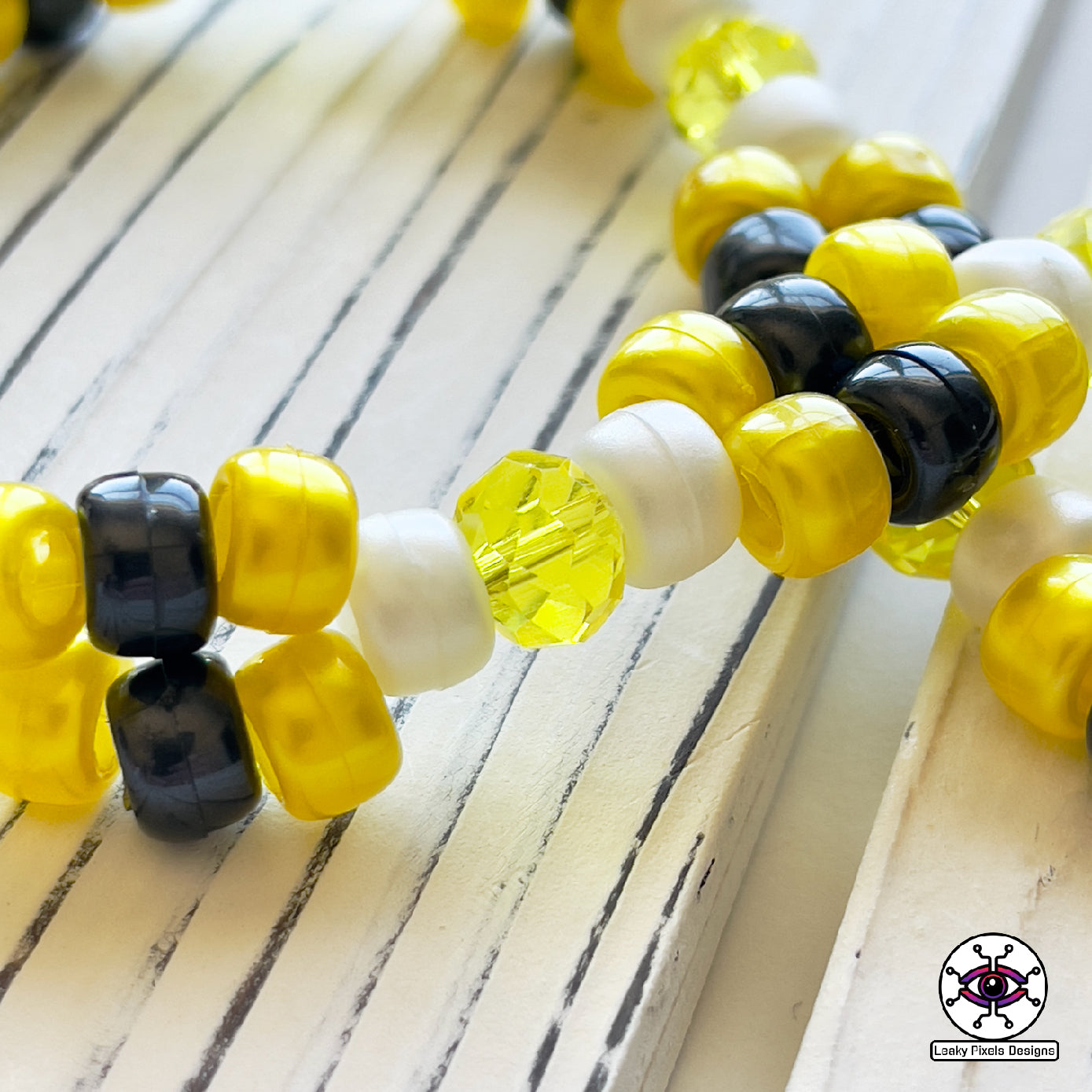 Gigantamax pikachu perler necklace by leaky pixels