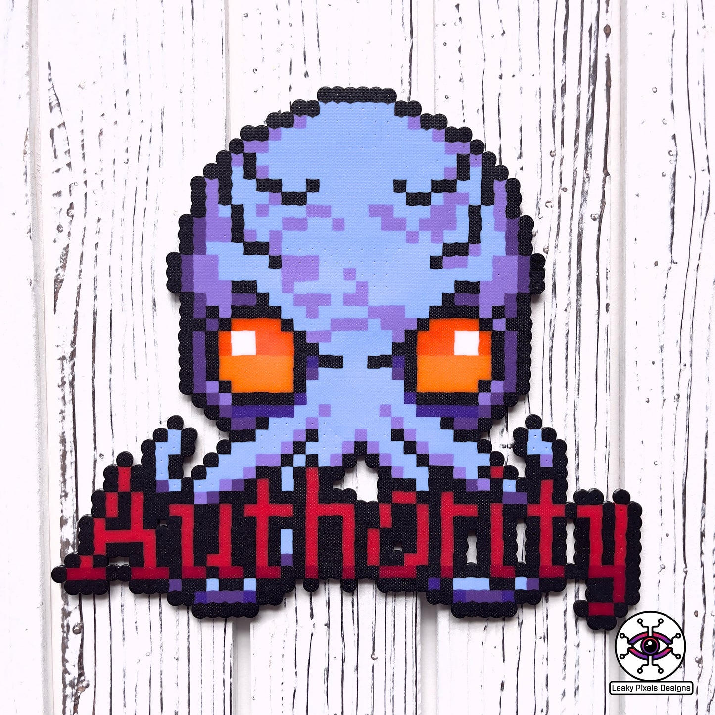 Illithid squid baldurs gate perler necklace by leaky pixels