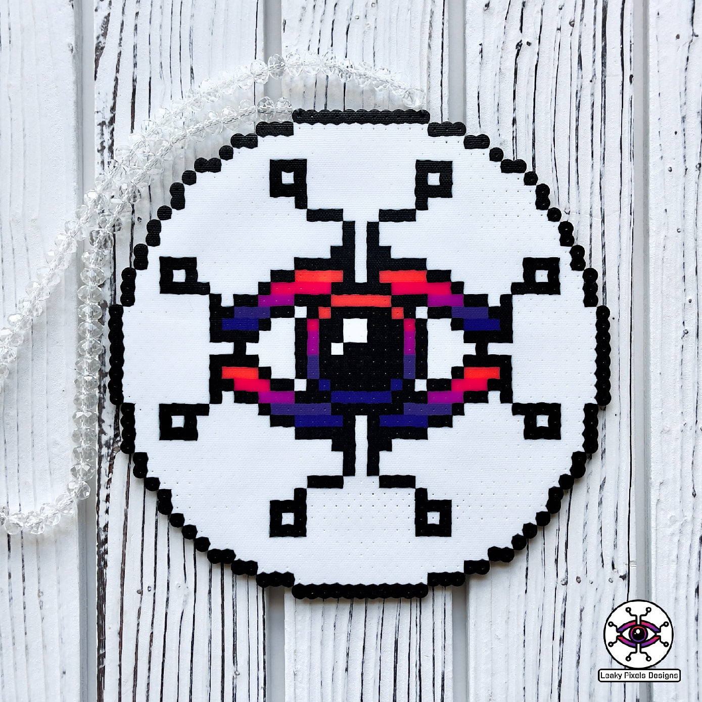 Collar Perler de píxeles con fugas