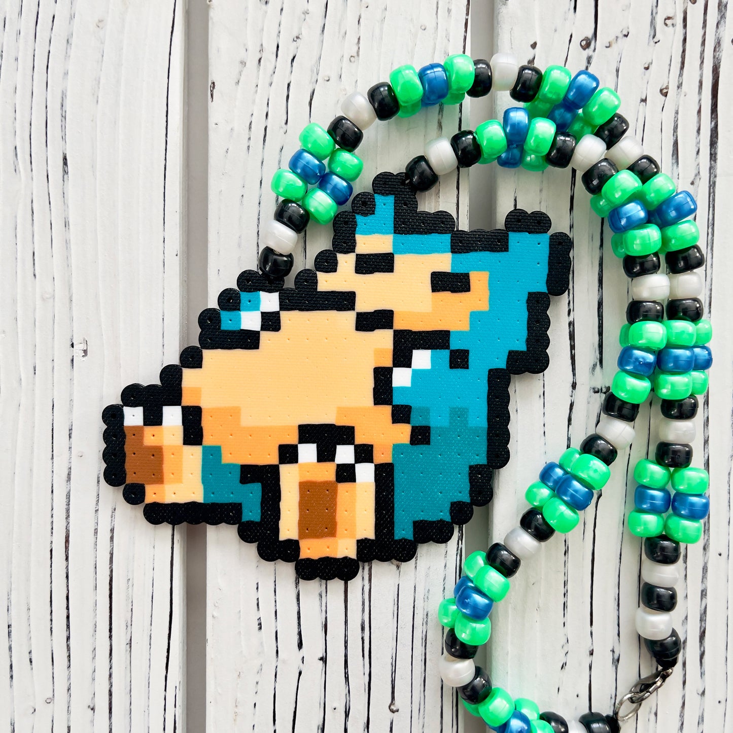 Snorlax Perler Necklace Pokemon