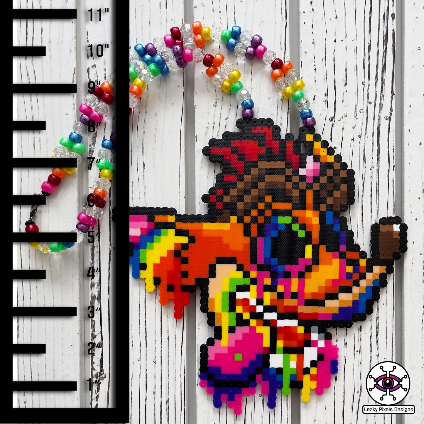 Trippy Crash Bandicoot Perler Necklace