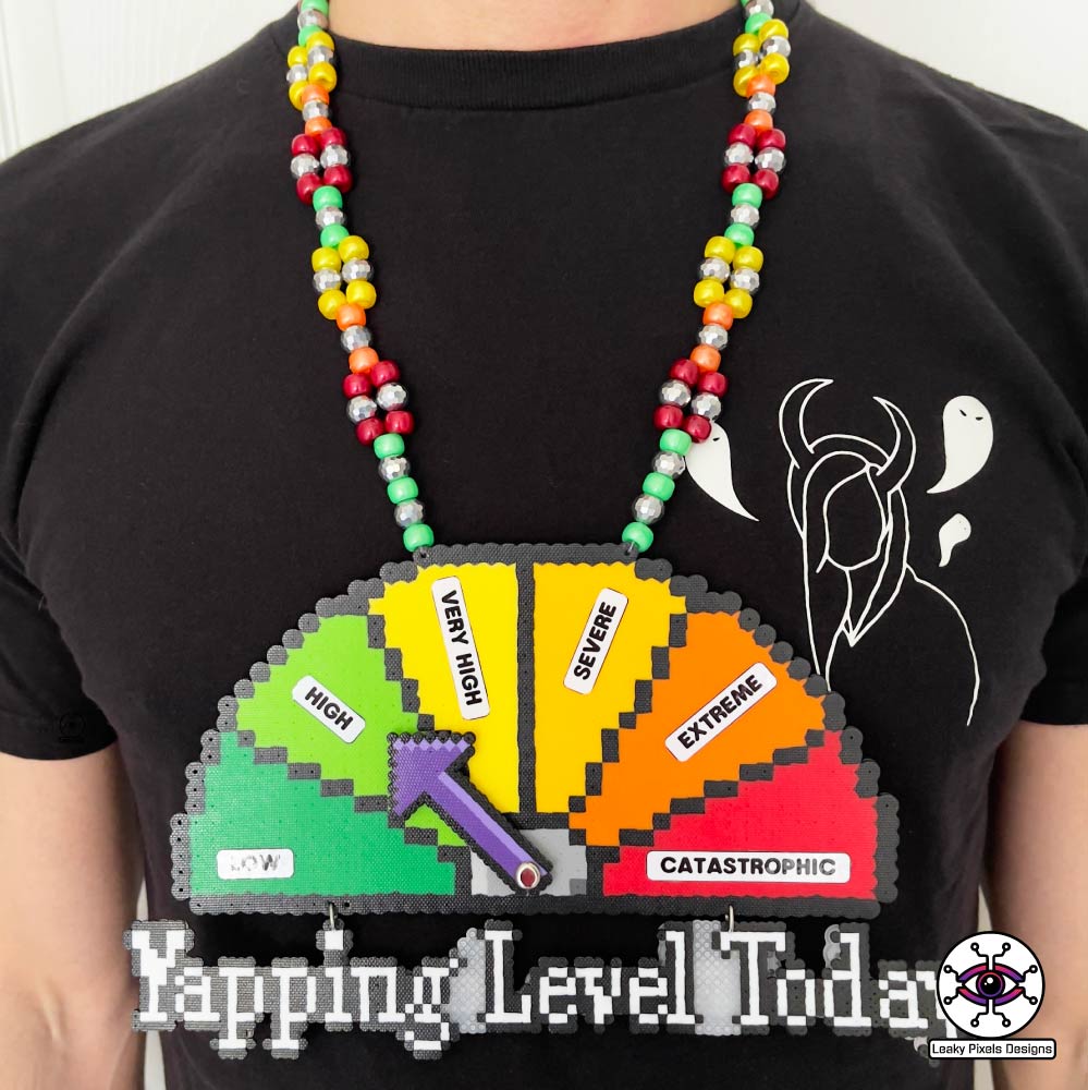 Yapping Level Today Perler Necklace