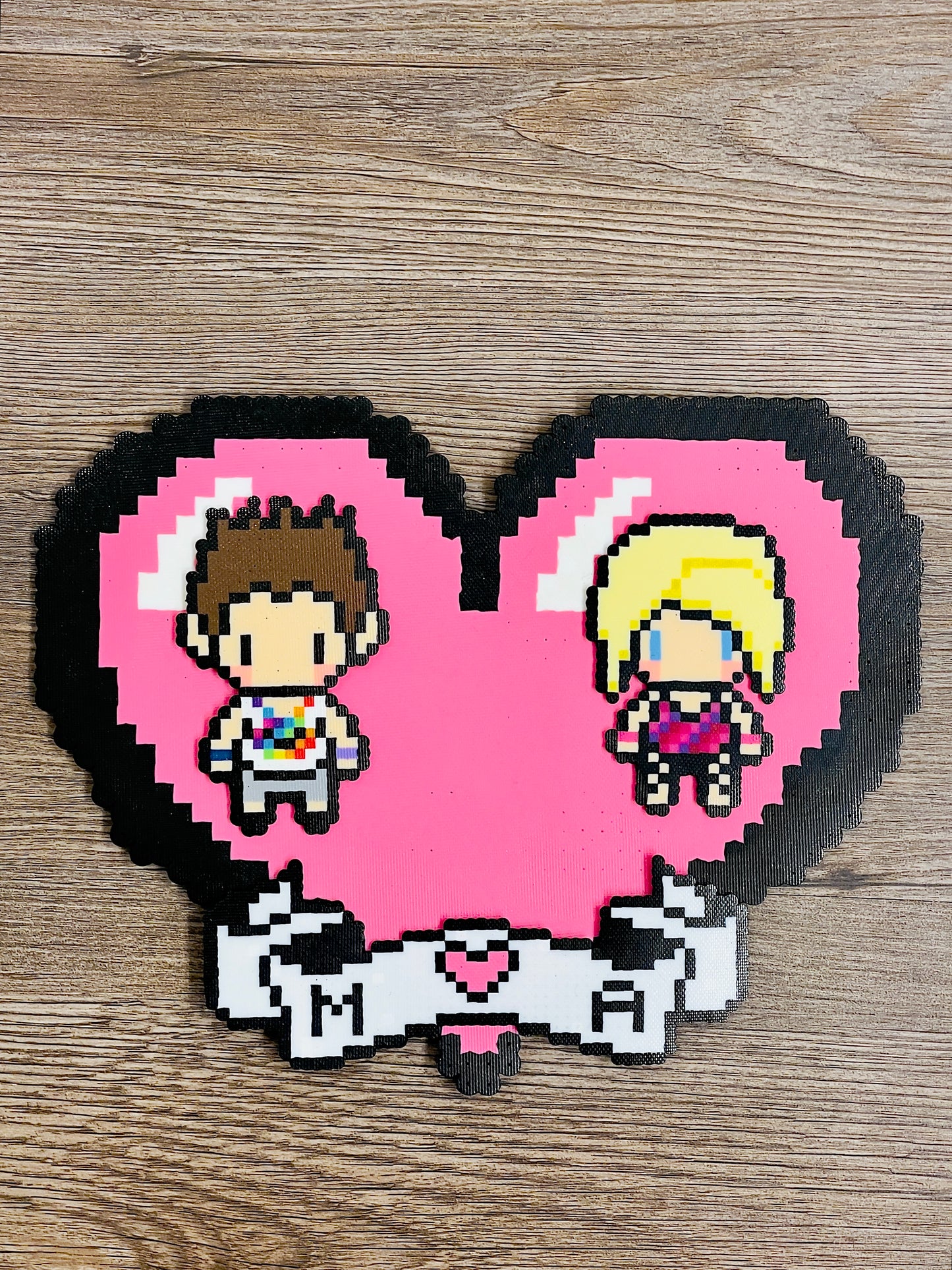 Custom Couple Heart Perler