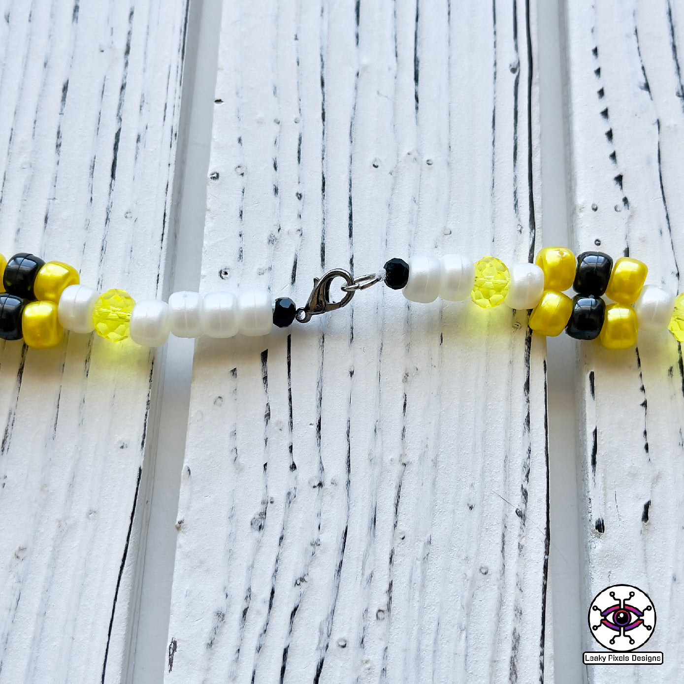 Gigantamax pikachu perler necklace by leaky pixels
