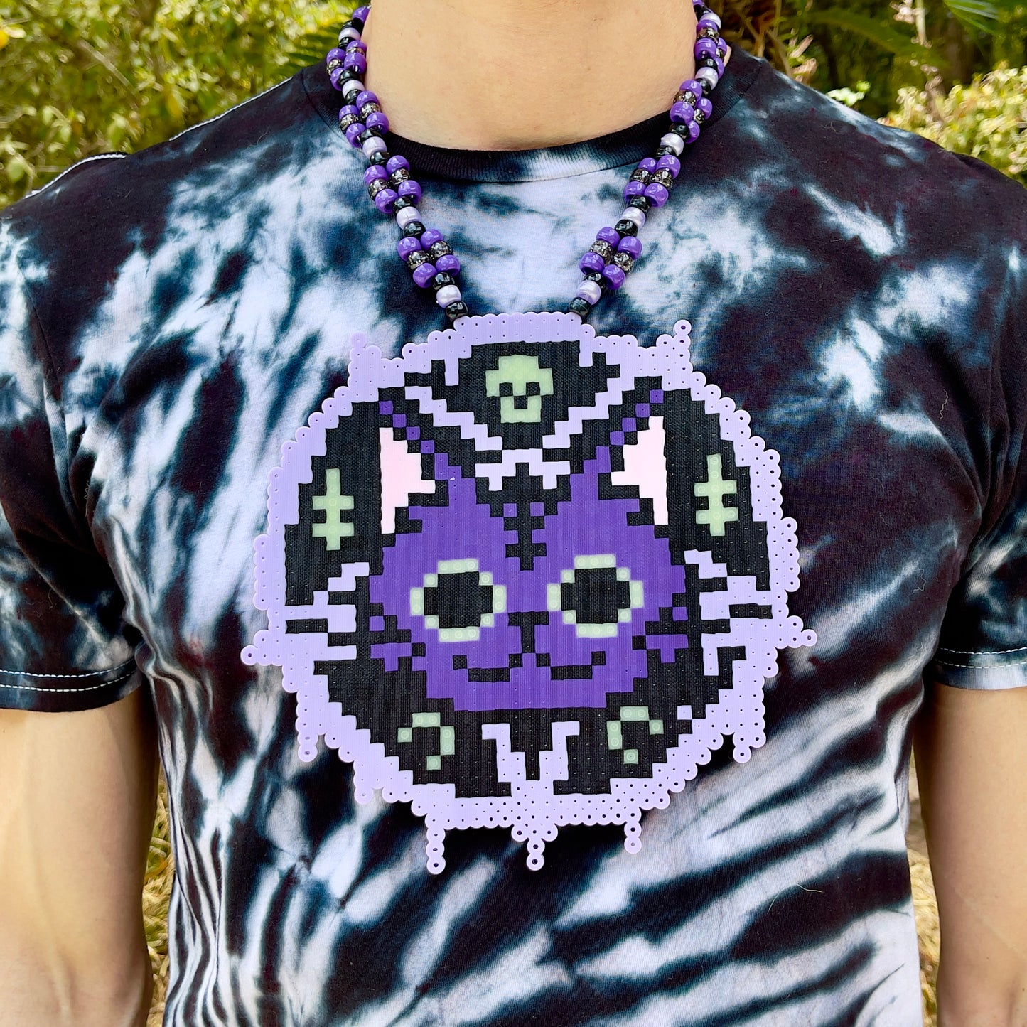 Cat Witch Perler Necklace