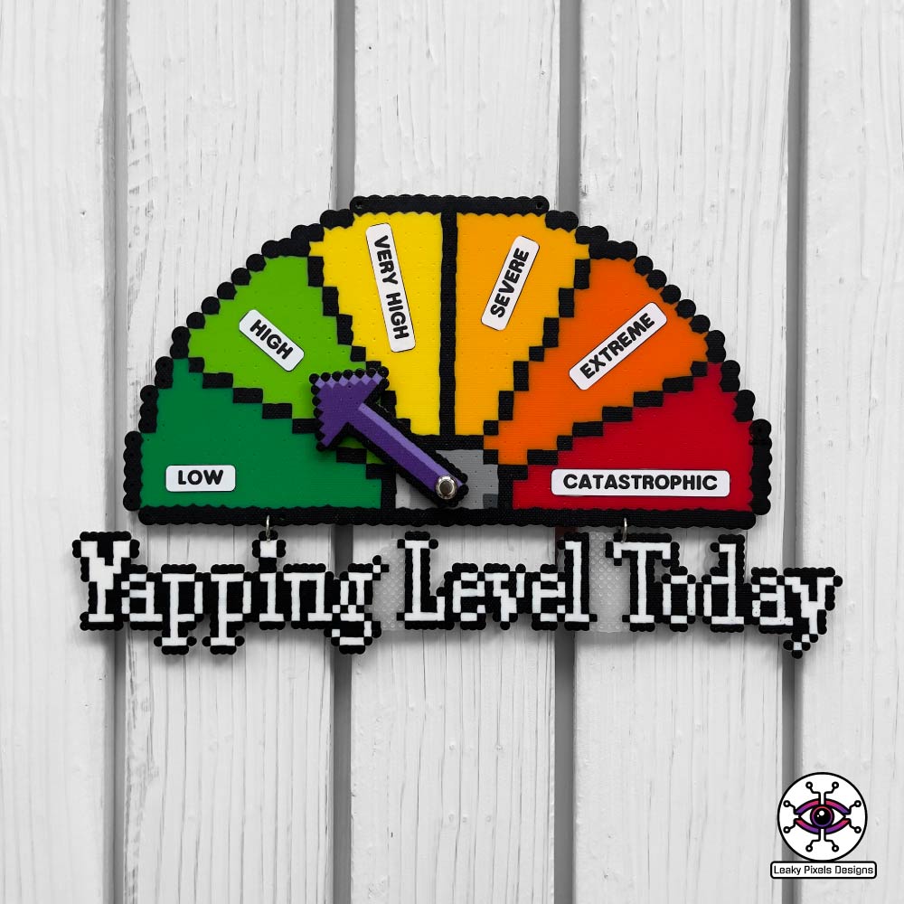 Yapping Level Today Perler Necklace